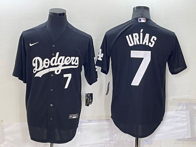 Men Los Angeles Dodgers #7 Urias Black Inversion Nike 2022 MLB Jerseys->women mlb jersey->Women Jersey